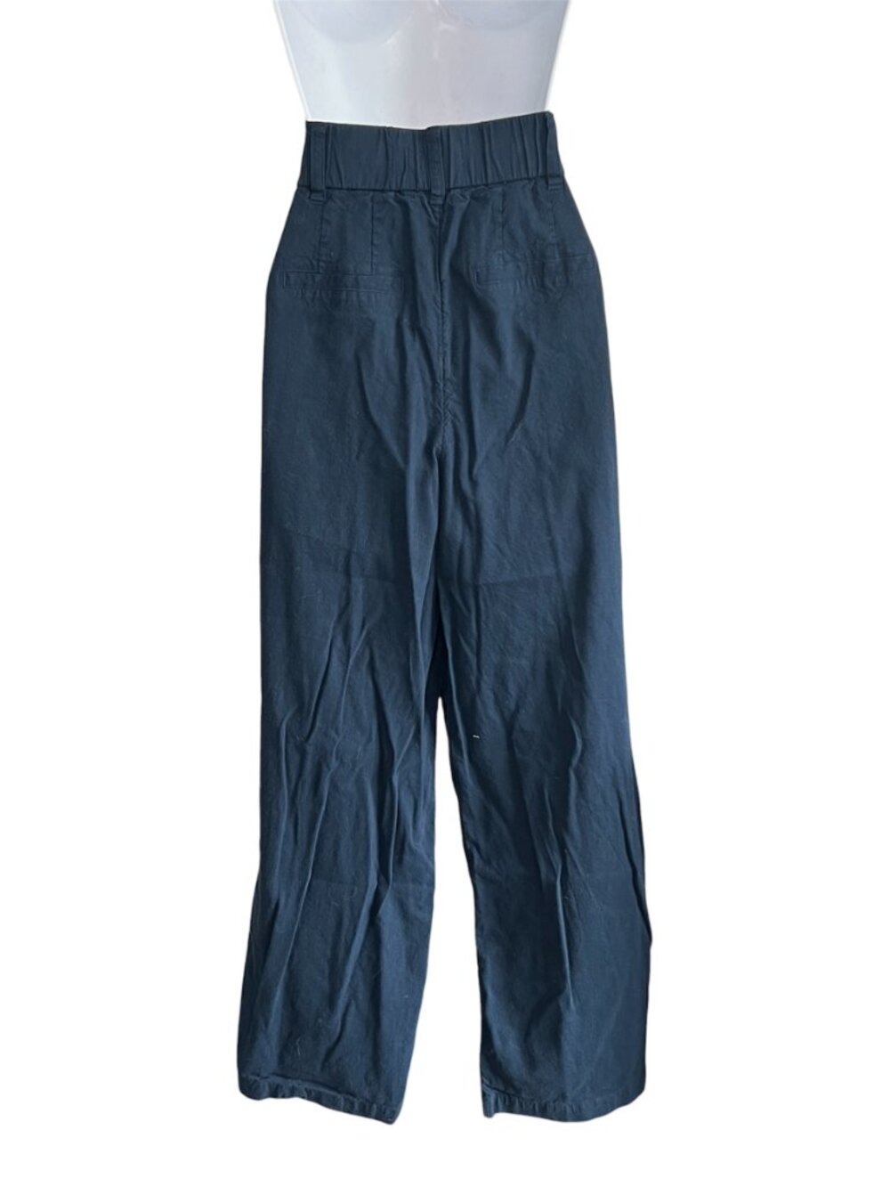 LC Lauren Conrad Navy Wide Leg Pleated Trousers - Picture 2 of 8